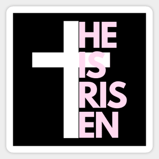 He Is Risen, Happy Easter day Shirt, Easter day shirt, peeps, bunny, jesus, christian easter shirt,cute easter shirt,gift for easter,easter family shirt Sticker